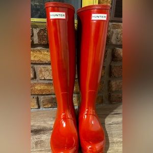 Hunter Tall Red Gloss Boots